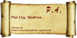 Perity Andrea névjegykártya